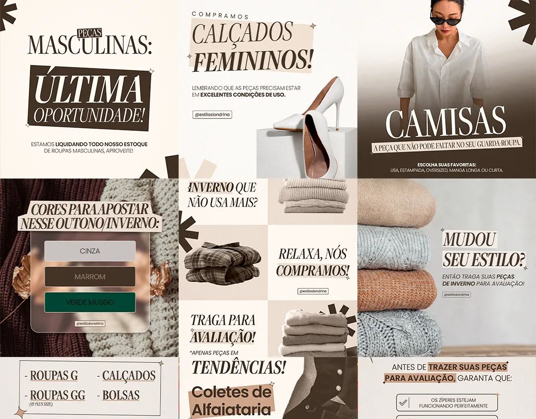 Posts do Estilo's em bege e marrom